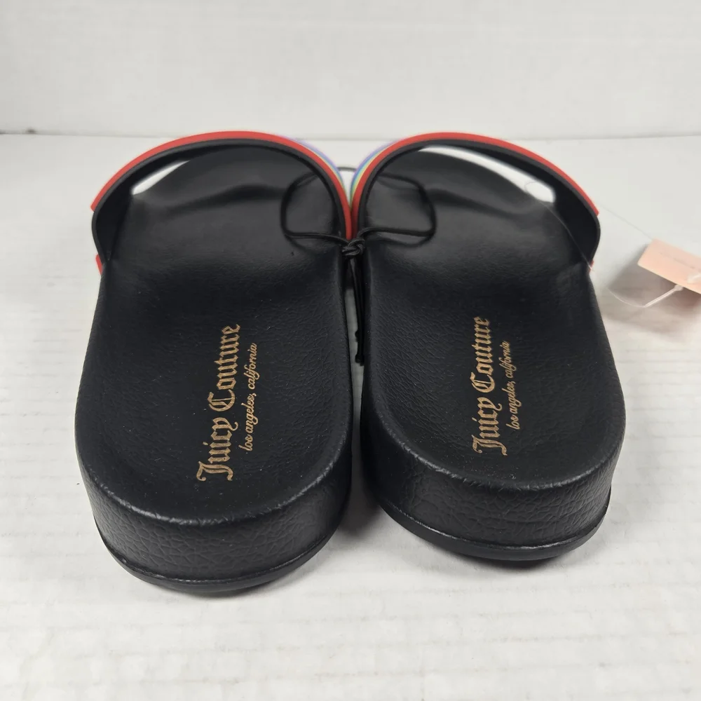 Juicy Couture Women's Wynnie Rainbow Slide Sandals Pool Flip Flops Size 6 - Picture 2 of 10